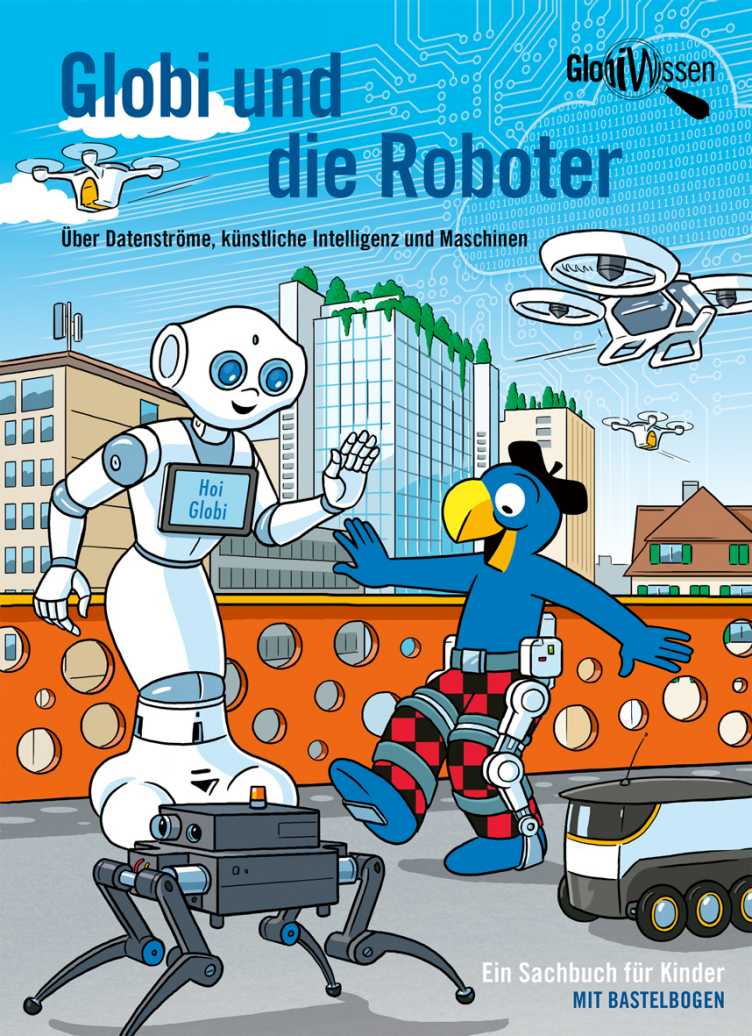 Globi and the robots - book cover
